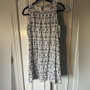 White and blue dress